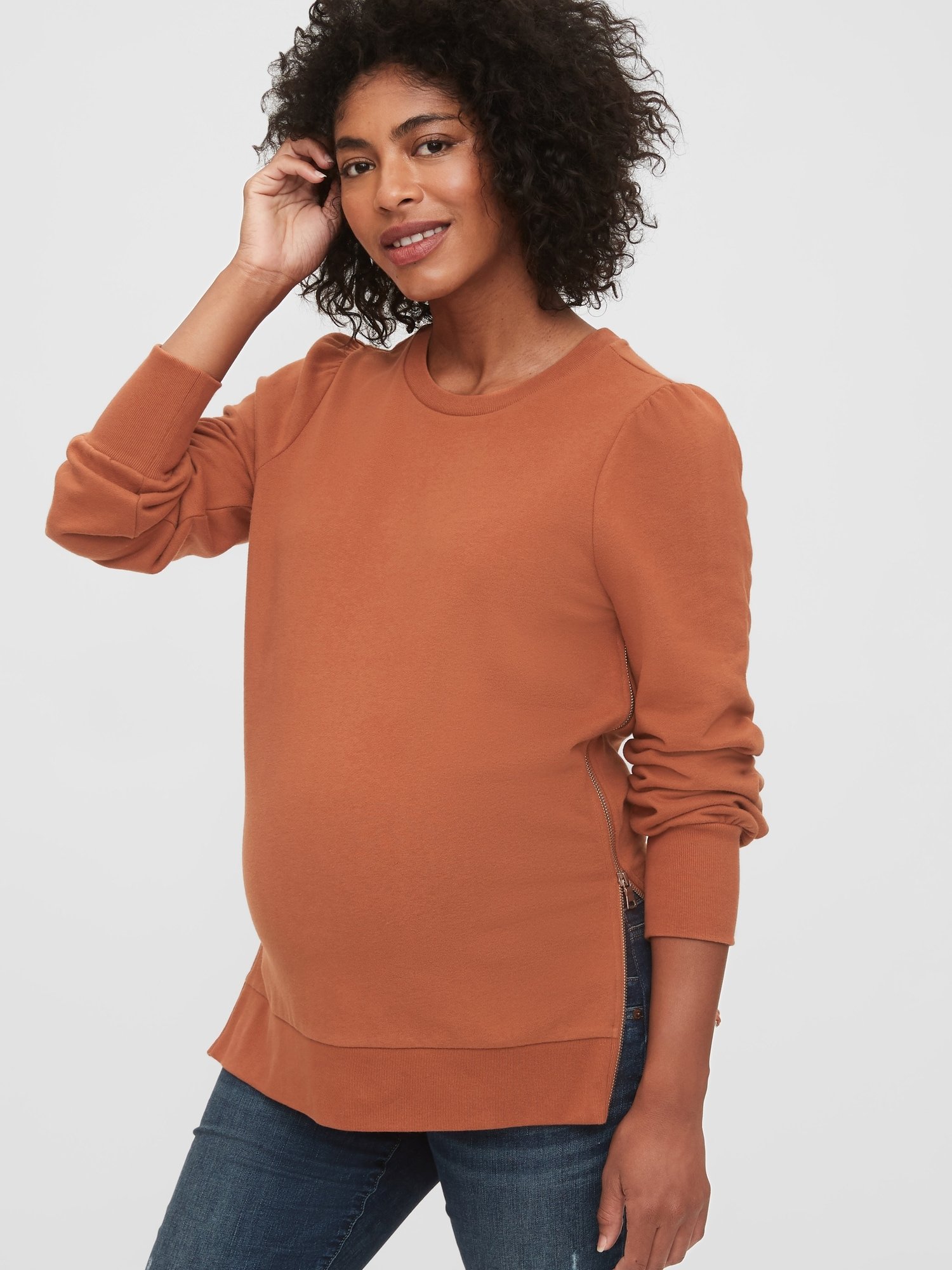 Maternity Fermuarlı Sweatshirt product image
