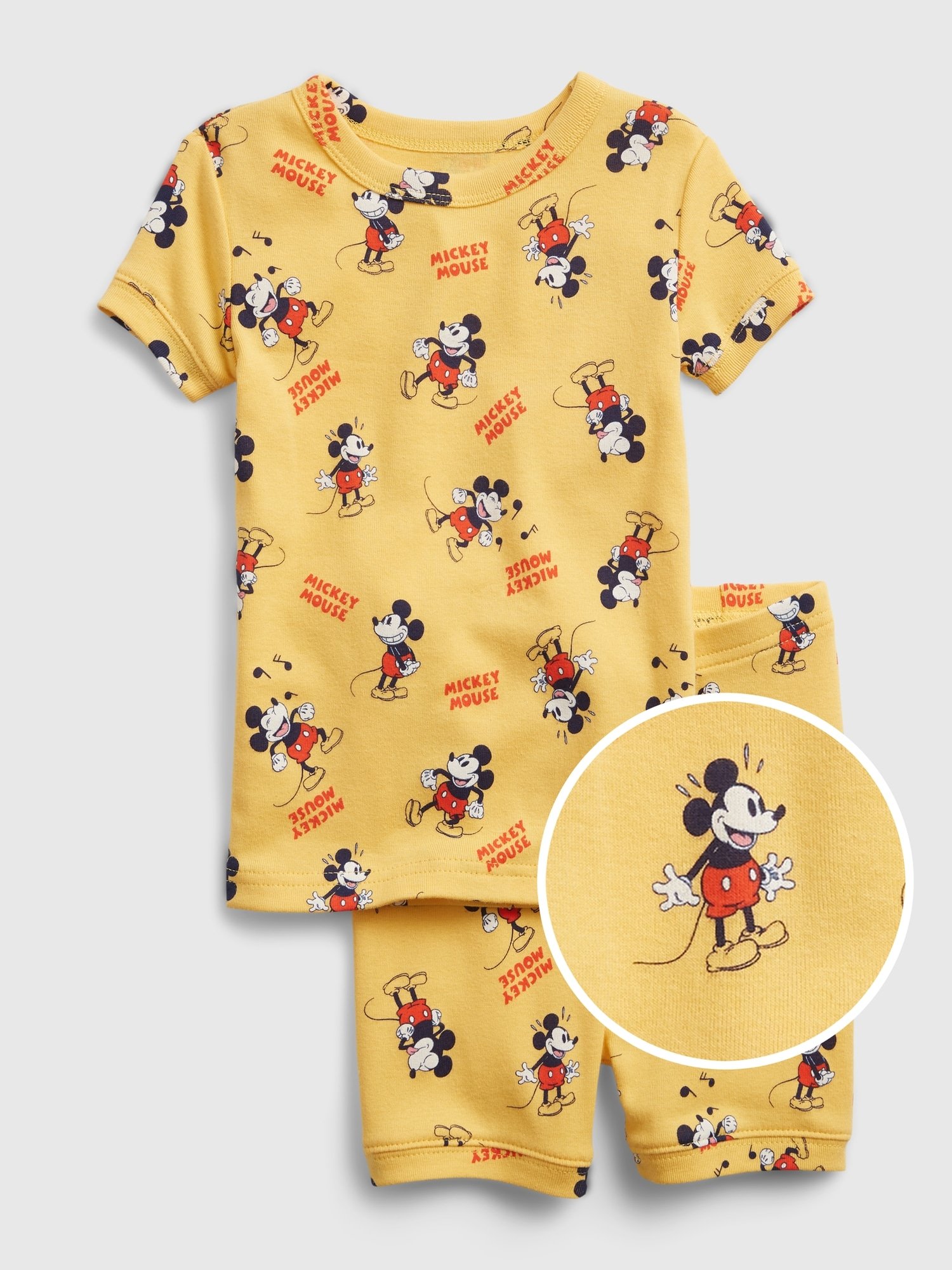 Organik Pamuklu Disney Mickey Mouse Desenli Pijama Takımı product image