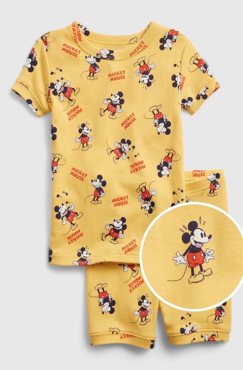  Organik Pamuklu Disney Mickey Mouse Desenli Pijama Takımı