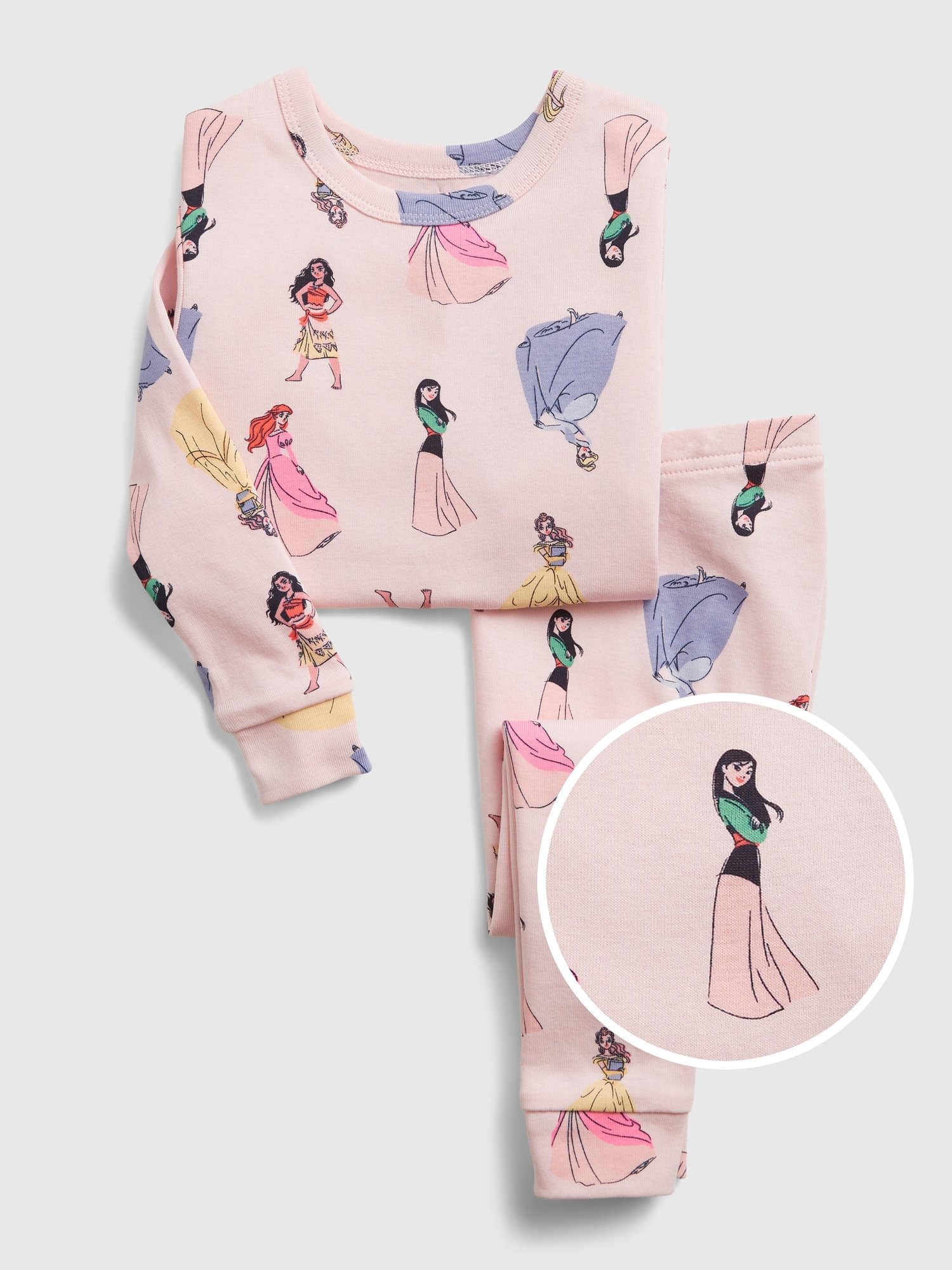 Organik Pamuklu Disney Prenses Desenli Pijama Takımı product image