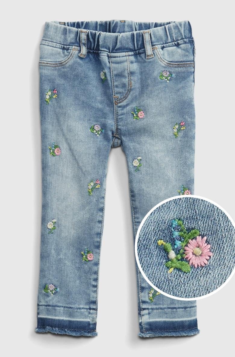  Çiçek Desenli  Pull On Jegging Pantolon
