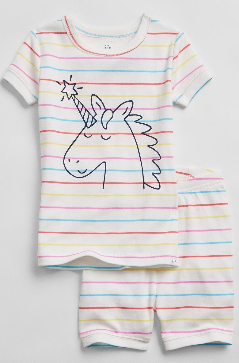  Unicorn Desenli Organik Pamuklu Pijama Takımı