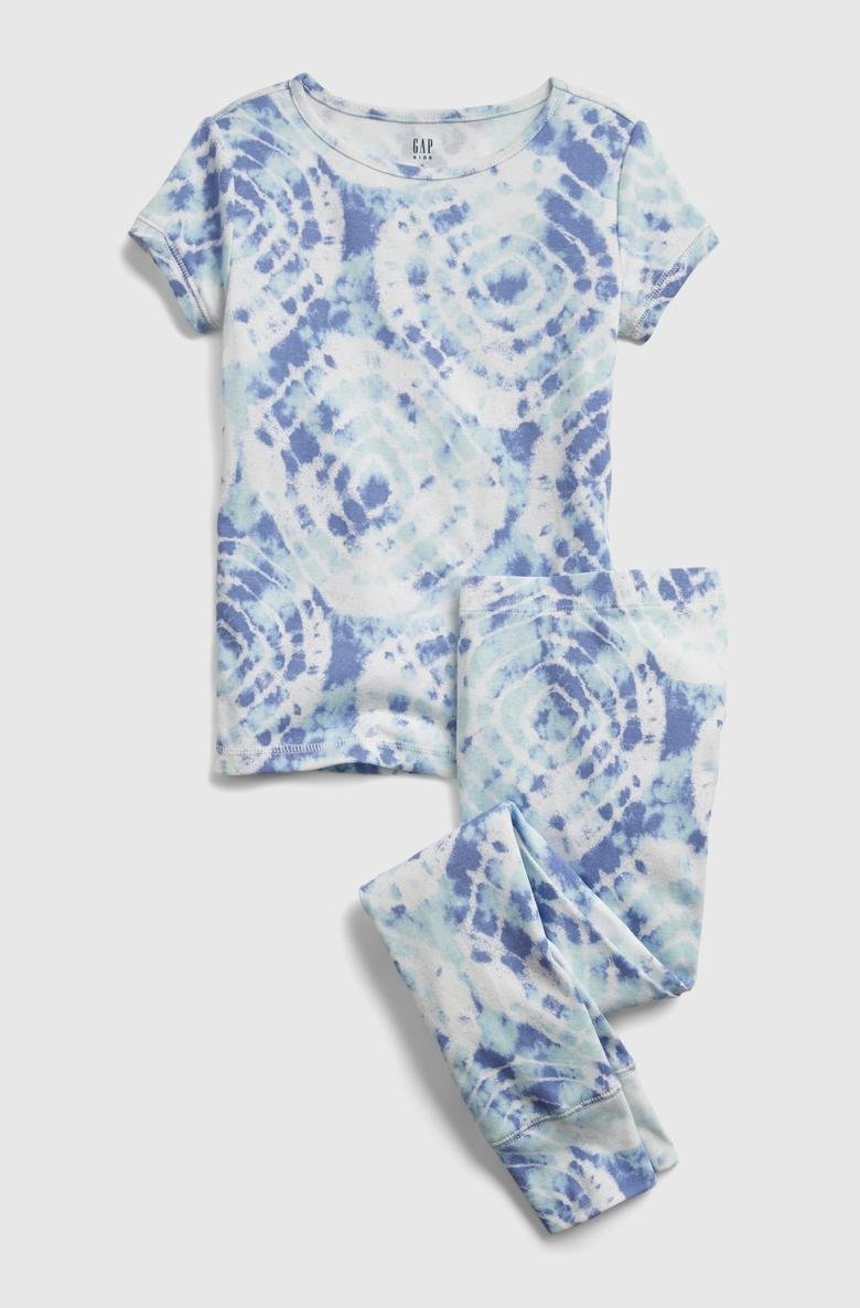  %100 Organik Pamuklu Tie-Dye Baskılı Pijama Seti