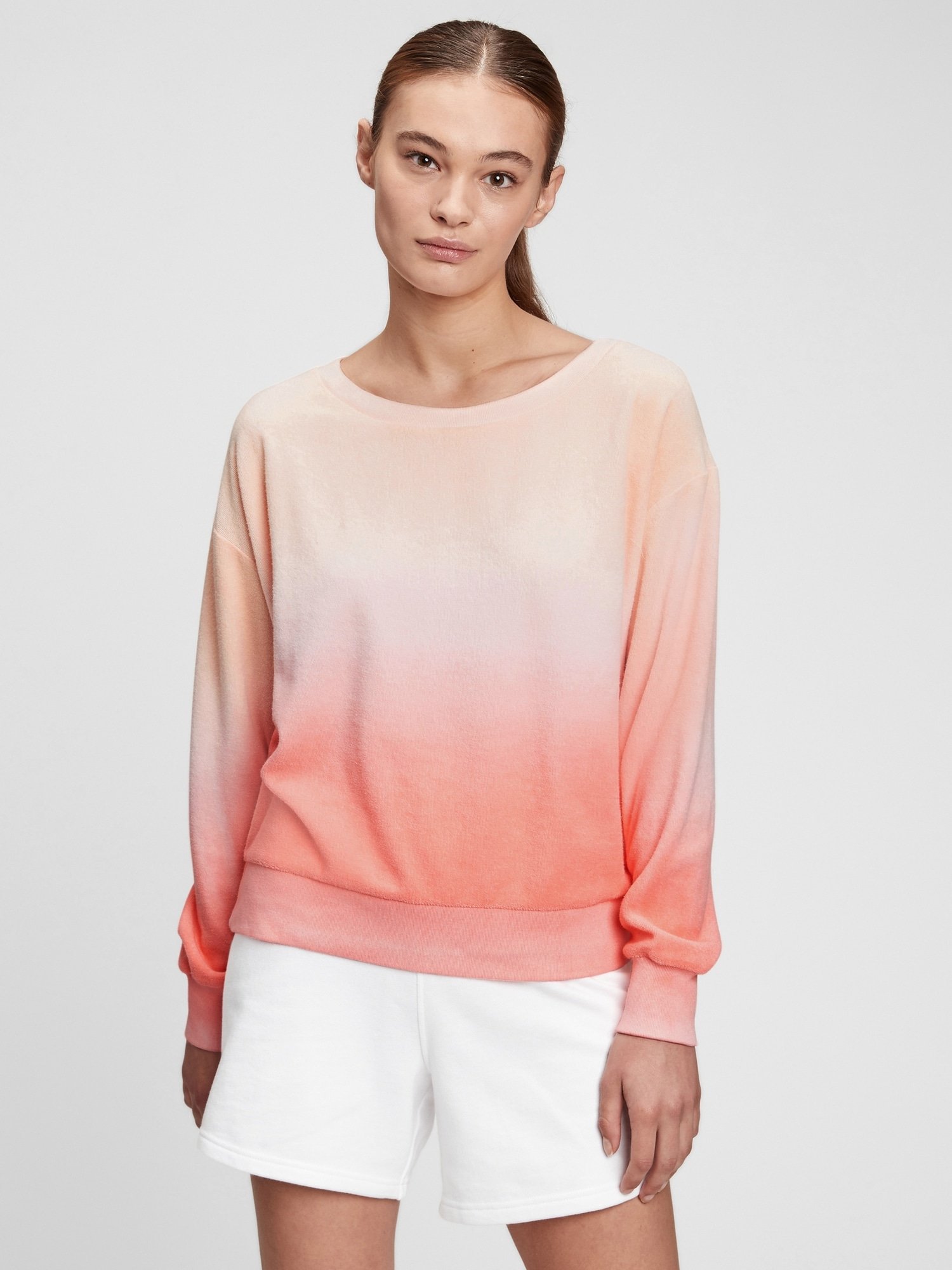 Renk Bloklu Havlu Kumaş Sweatshirt product image