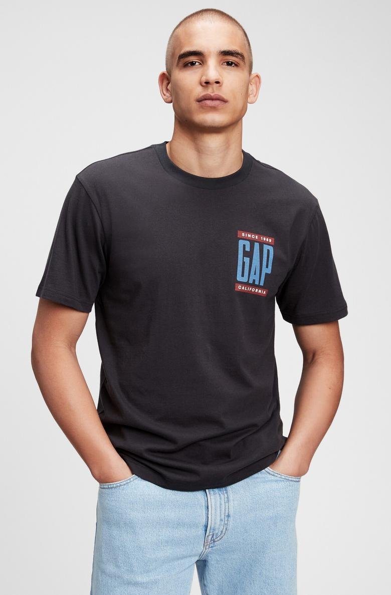  Erkek %100 Pamuk Gap Logo T-Shirt