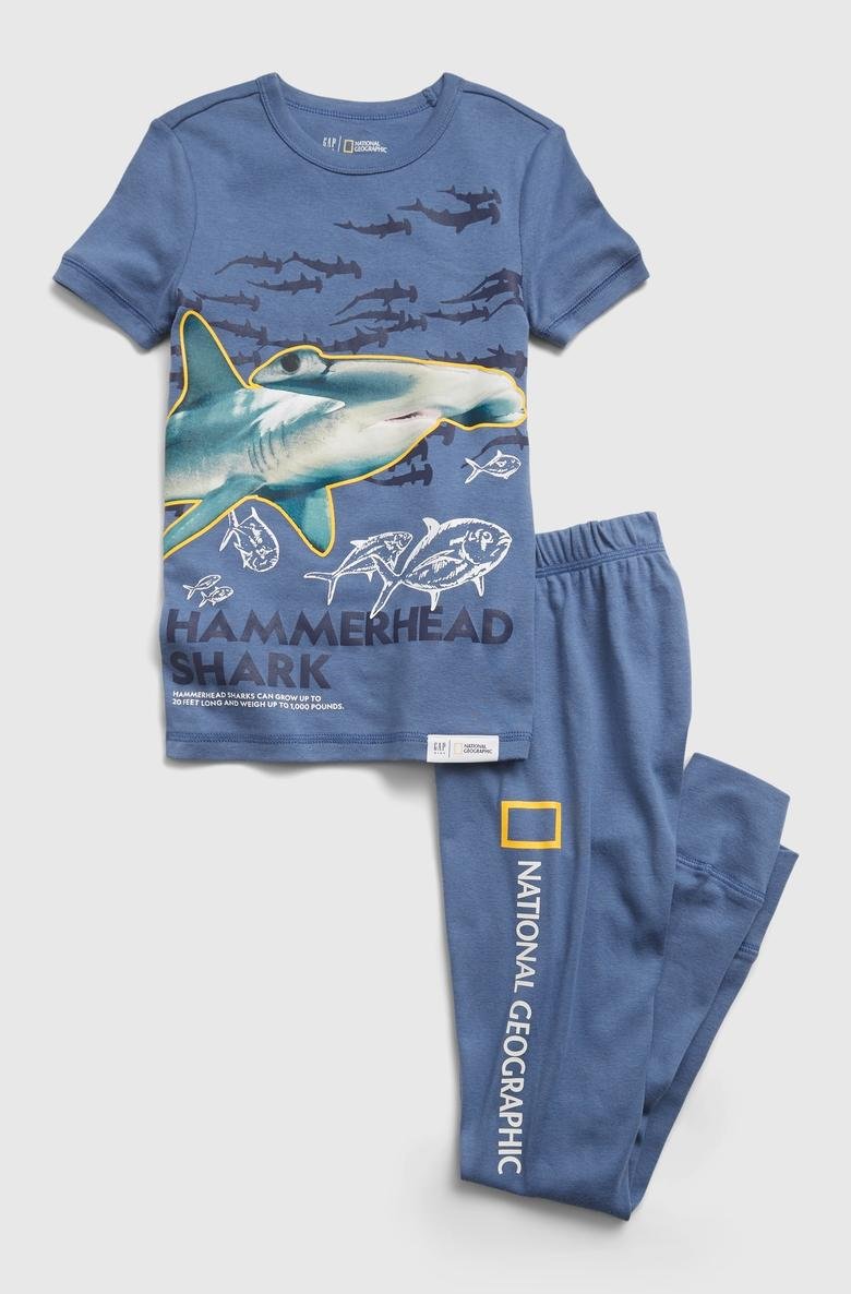  Köpekbalığı Desenli Organik Pamuk Pijama Takımı