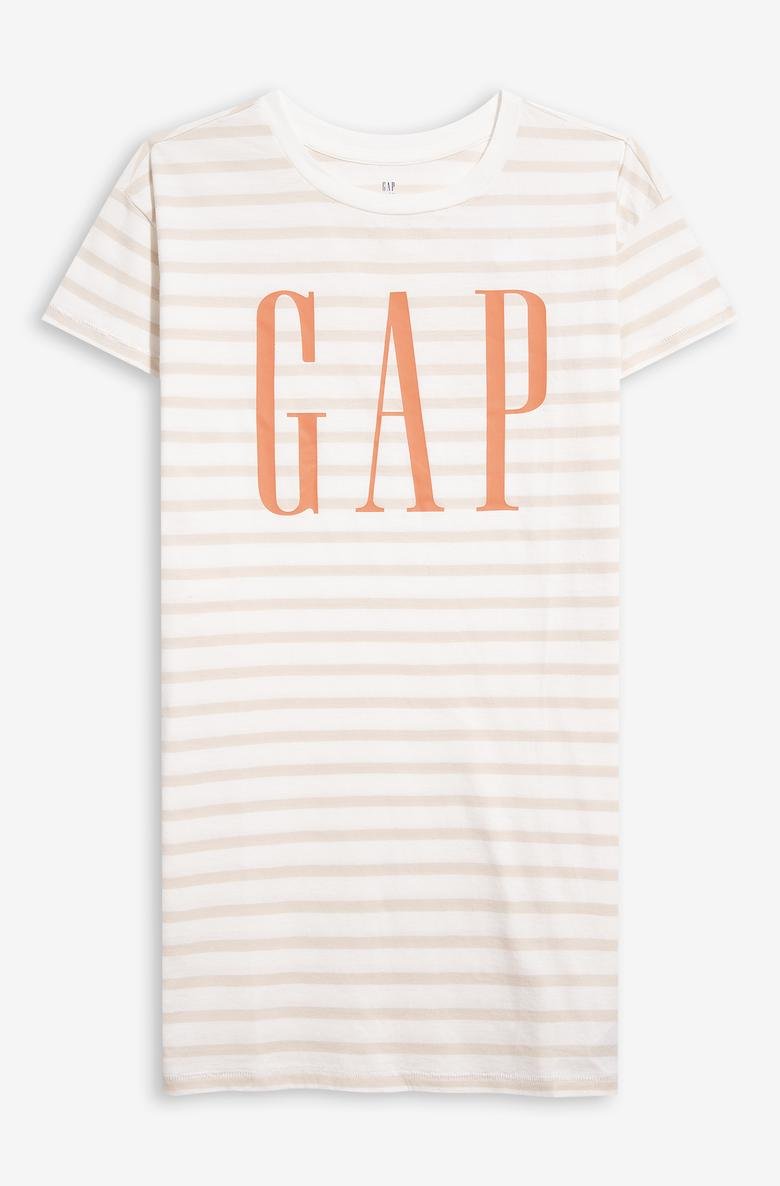  Gap Logo Çizgili Elbise
