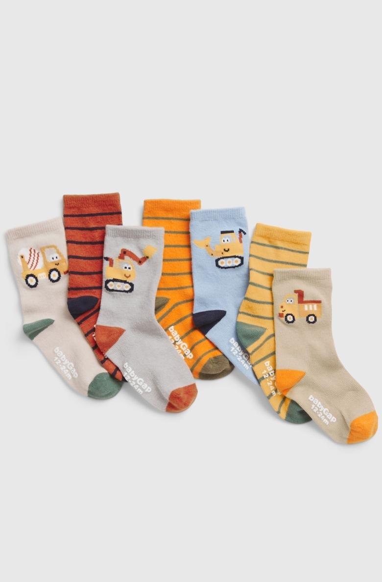  7'li Grafik Desenli Çorap Seti
