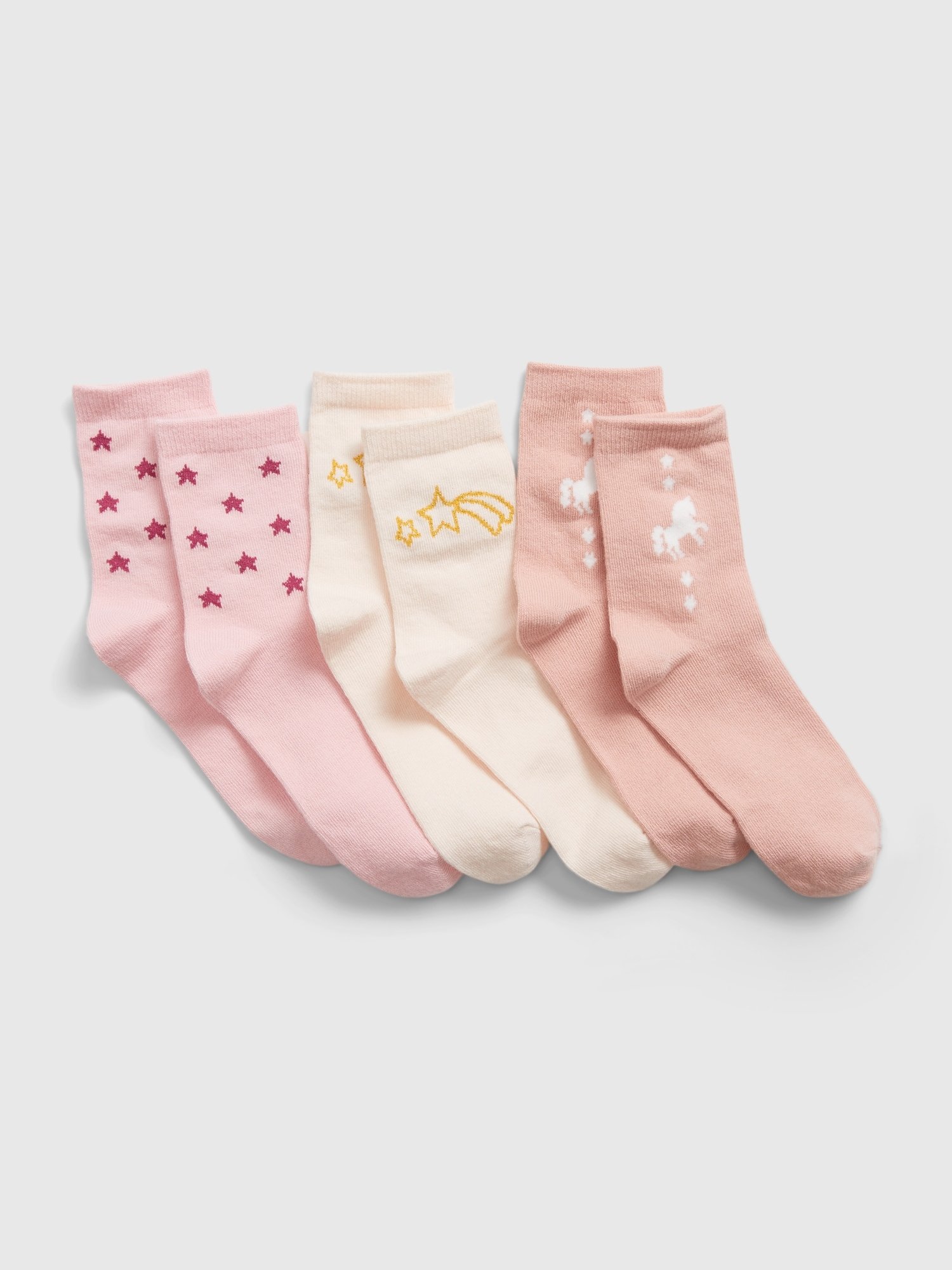 3'lü Unicorn Desenli Çorap Seti product image