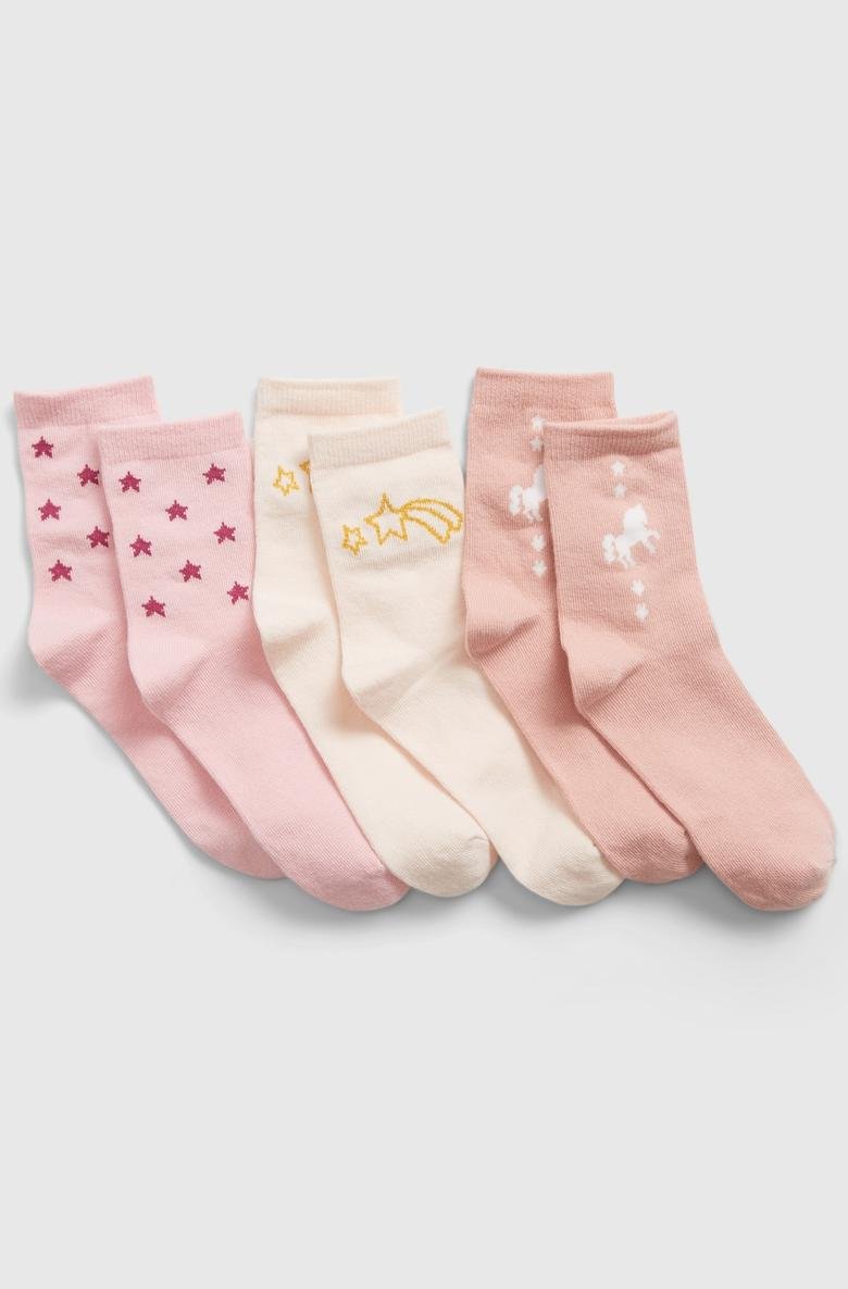  3'lü Unicorn Desenli Çorap Seti