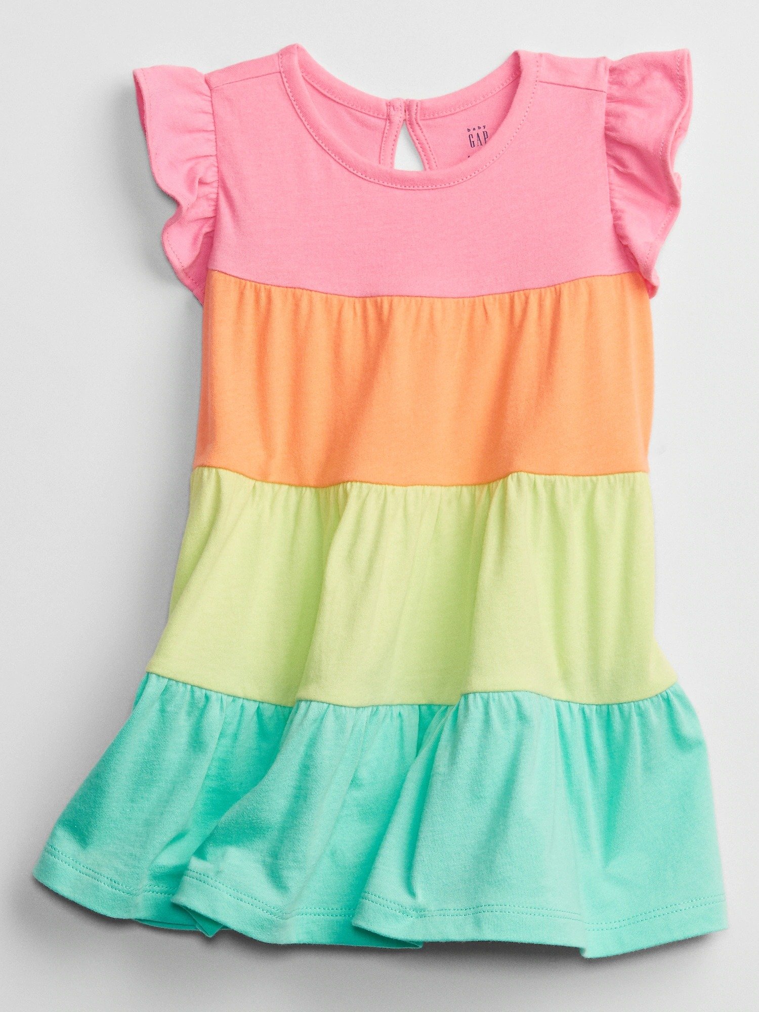 Fırfır Detaylı Colorblock Elbise product image