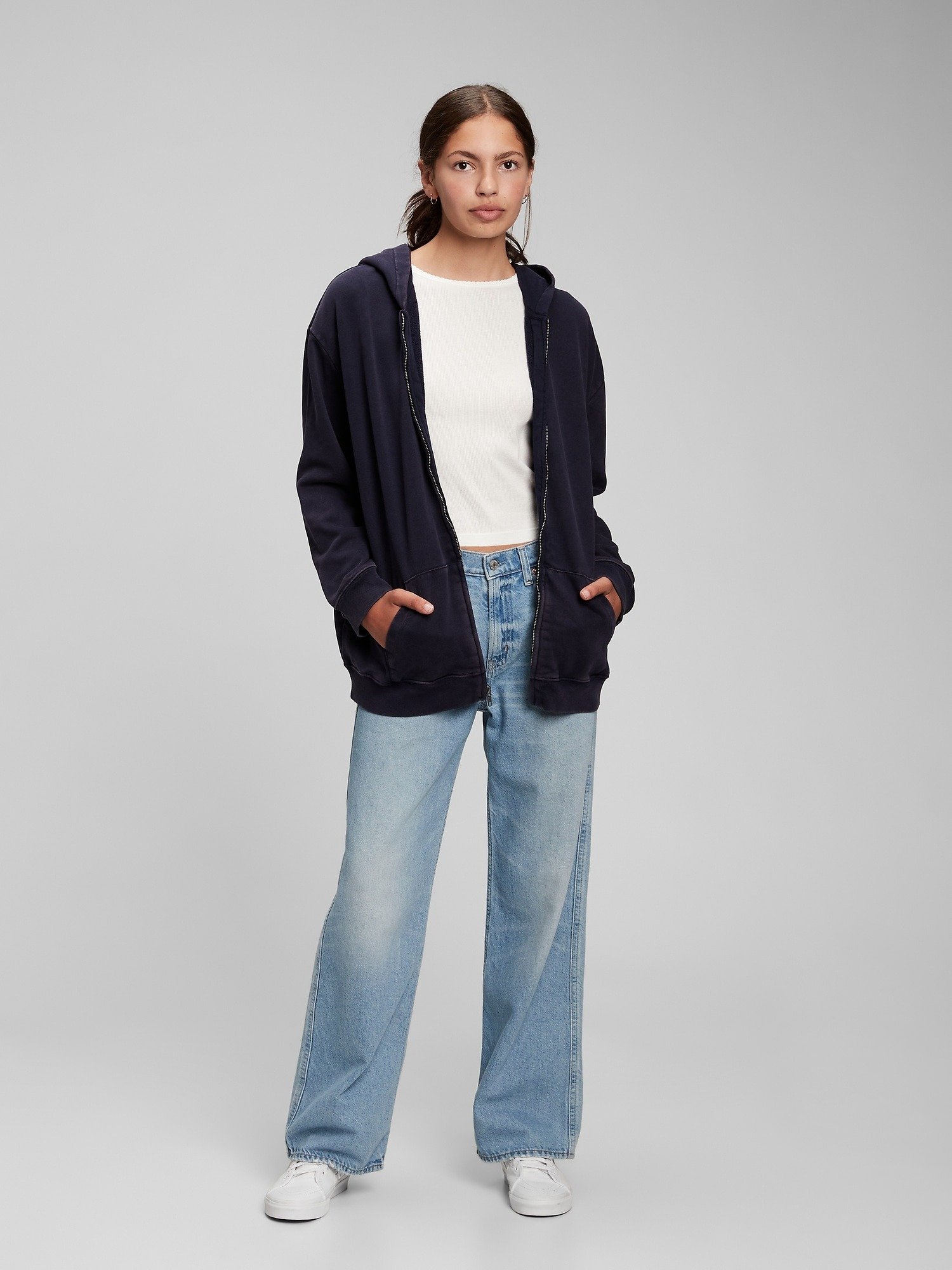Teen Oversize Tunik Kapüşonlu Sweatshirt product image