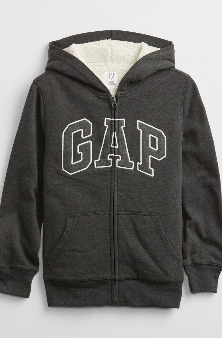  Gap Logo Sherpa Astarlı Fermuarlı Sweatshirt