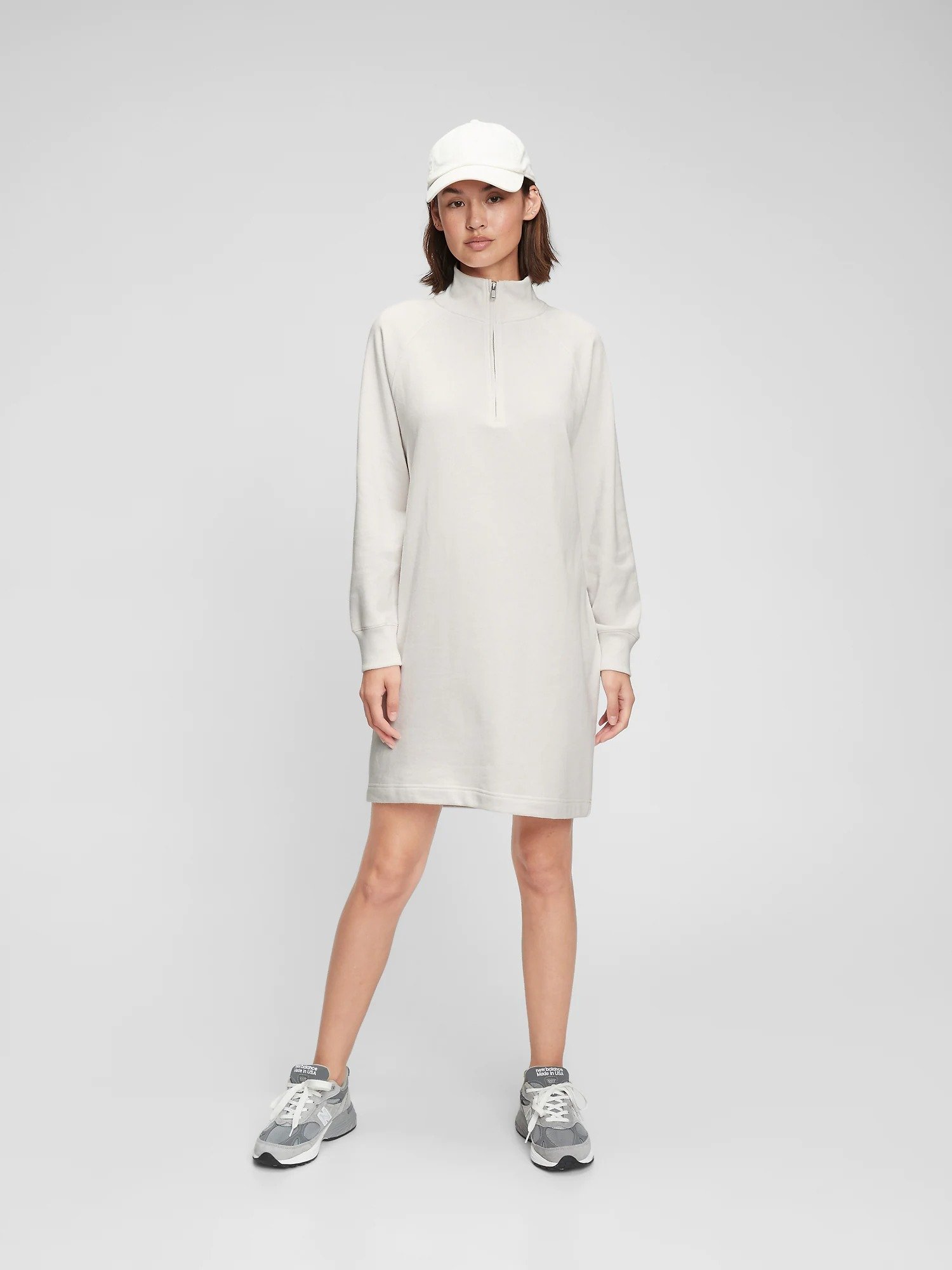 Çeyrek Fermuarlı Sweatshirt Elbise product image
