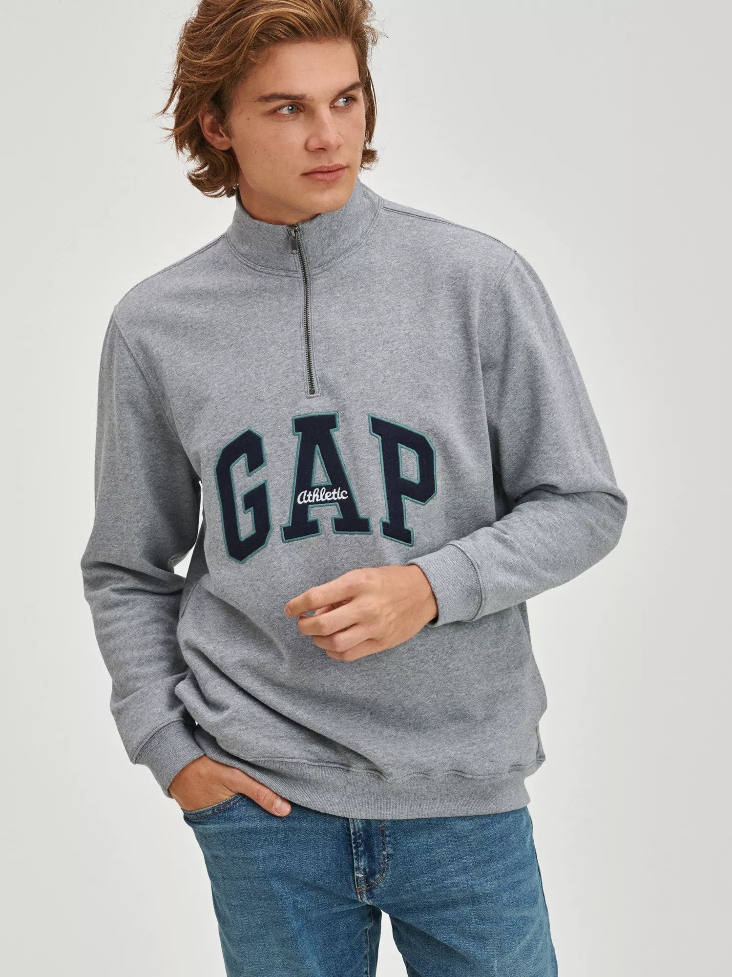 Vintage Gap Logo Yarım Fermuarlı Sweatshirt product image