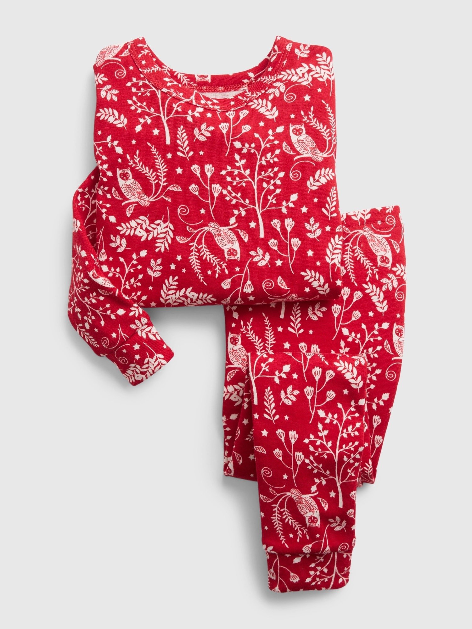 %100 Organik Pamuk Baykuş Baskılı Pijama Seti product image