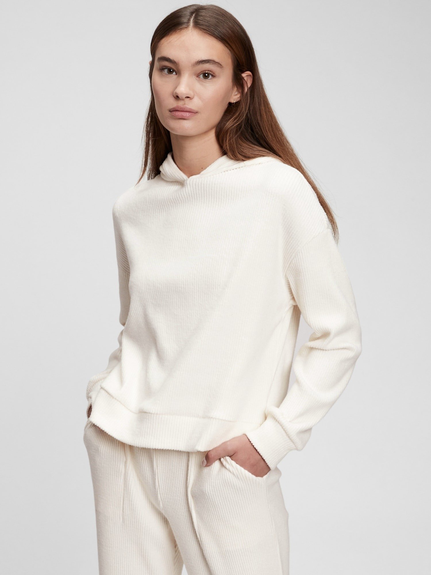 Cozy Fitilli Kapüşonlu Sweatshirt product image