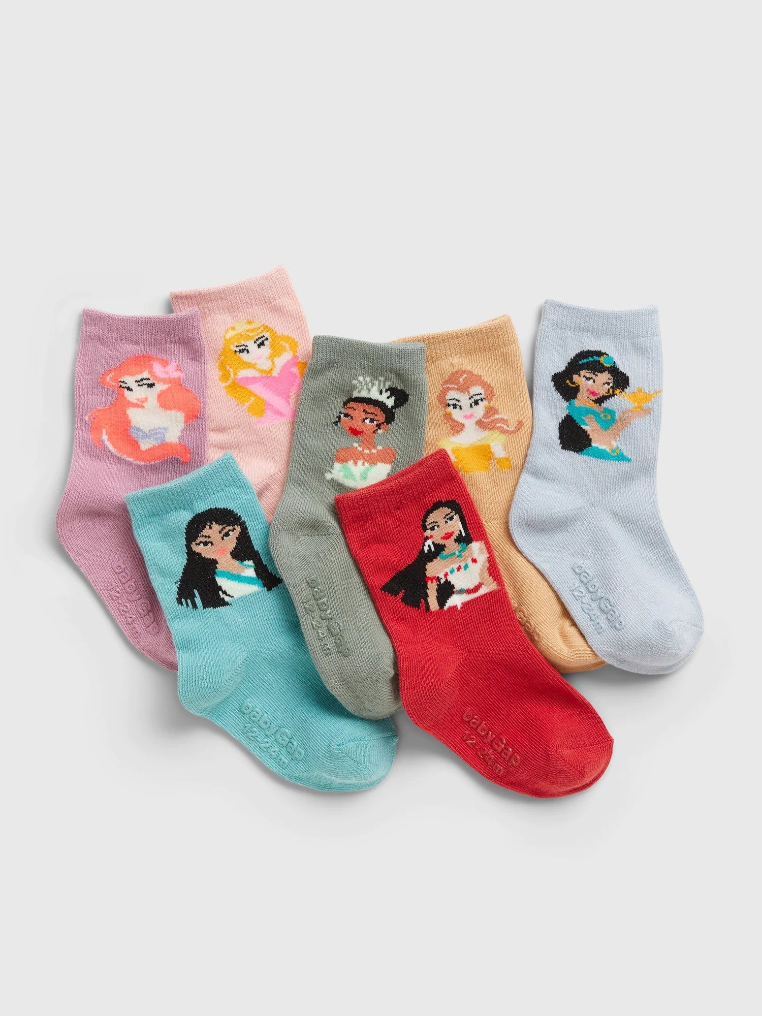 Disney Princess Grafik Baskılı Çorap (7'li Paket) product image