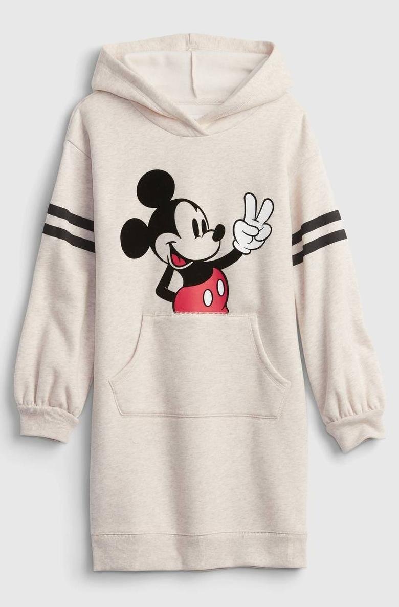  Disney Mickey Mouse Kapüşonlu Sweatshirt Elbise