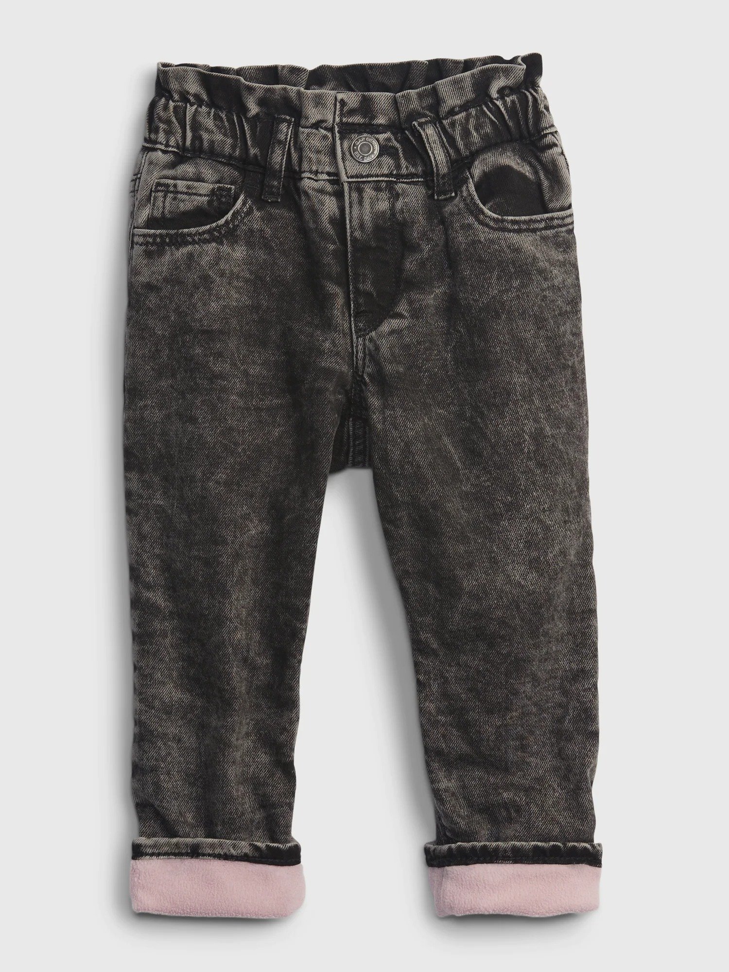 Lined Pull-On Washwell ™ Mom Jean Pantolon product image