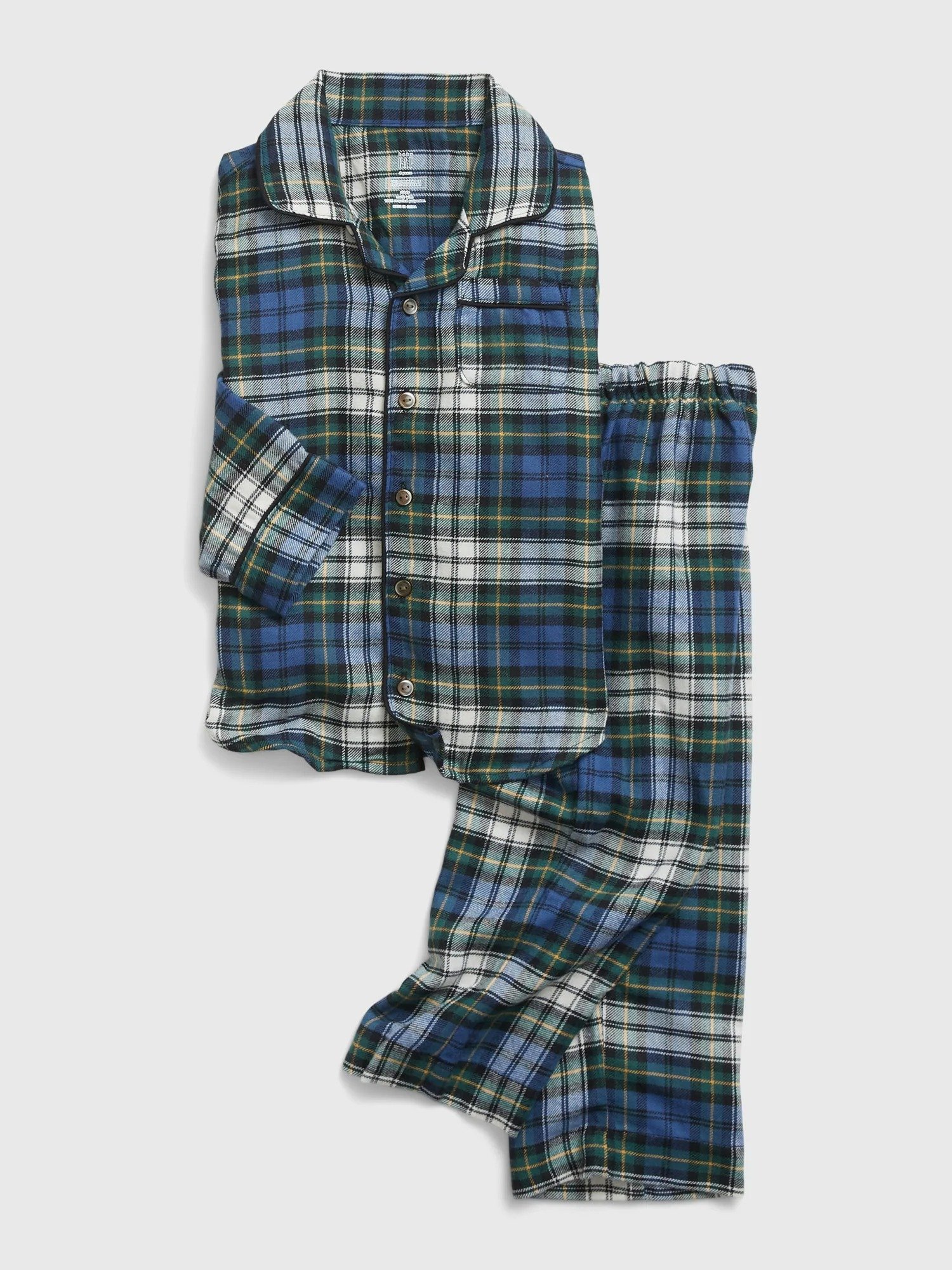 100% Geri Dönüştürülmüş Ekose Baskılı Pijama Seti product image