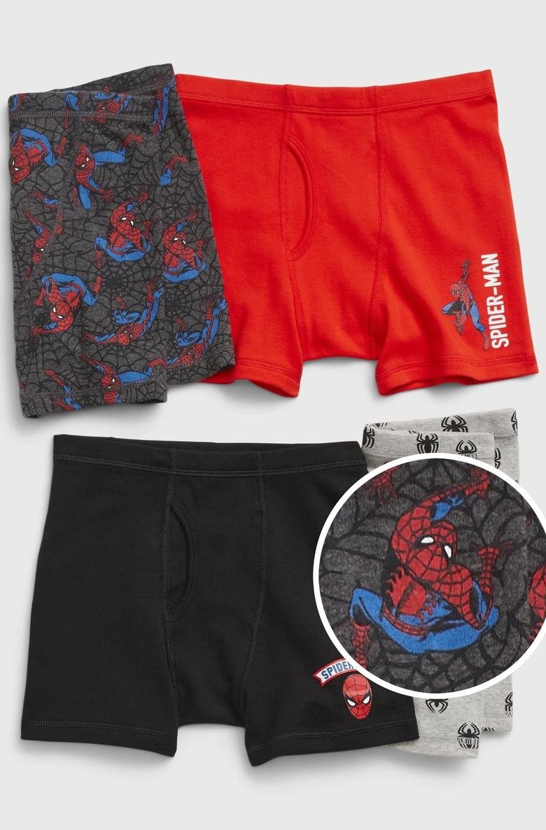  Marvel Spider-Man 100% Organik Pamuk 4'lü Boxer