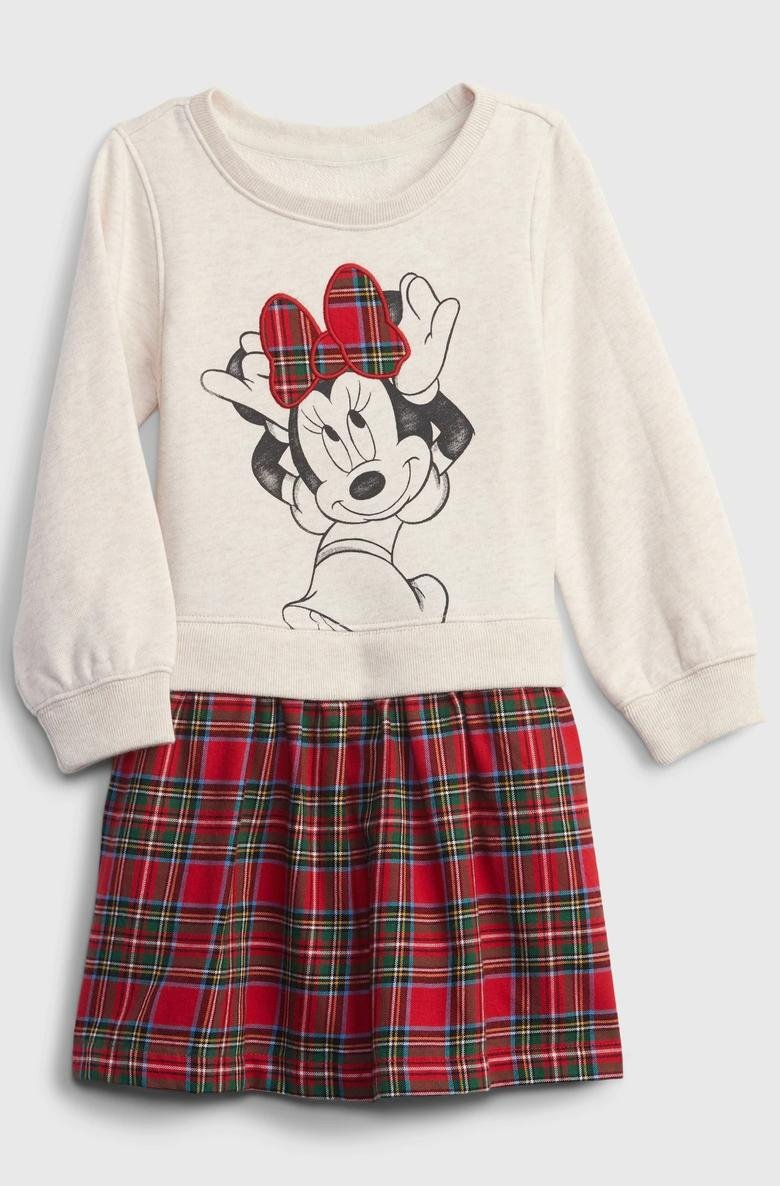  Disney Minnie Mouse Grafik Baskılı Elbise