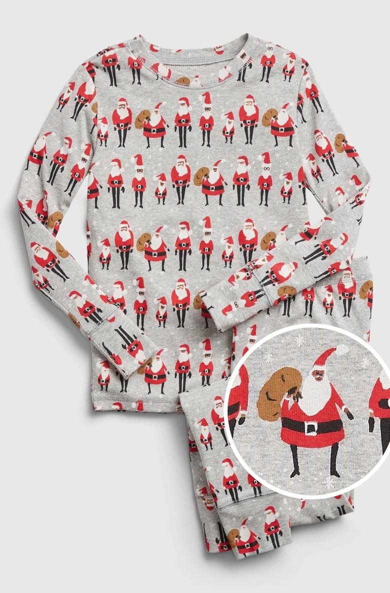  Noel Baba Grafik Baskılı Pijama Takımı