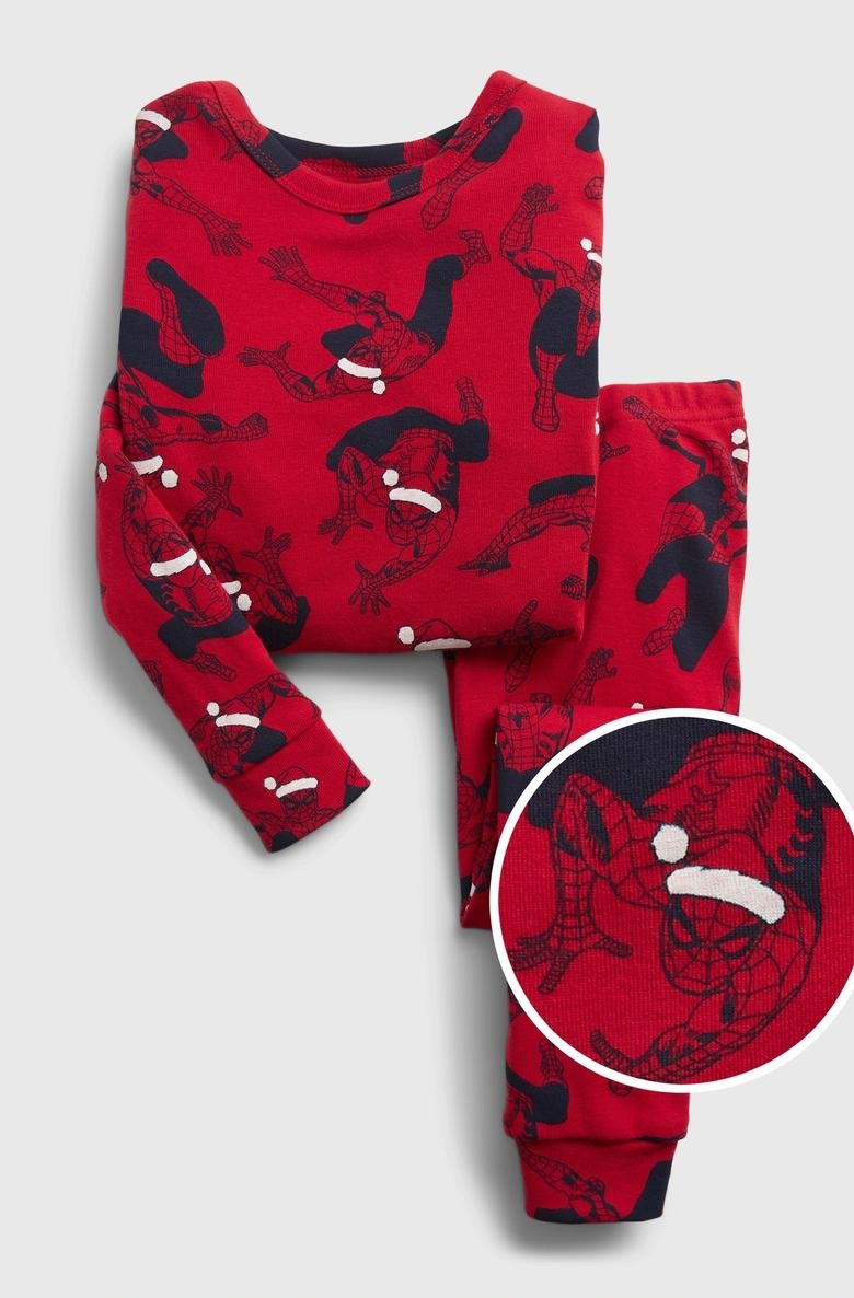  Marvel Spider-Man 100% Organik Pamuk Grafik Baskılı Pijama Takımı