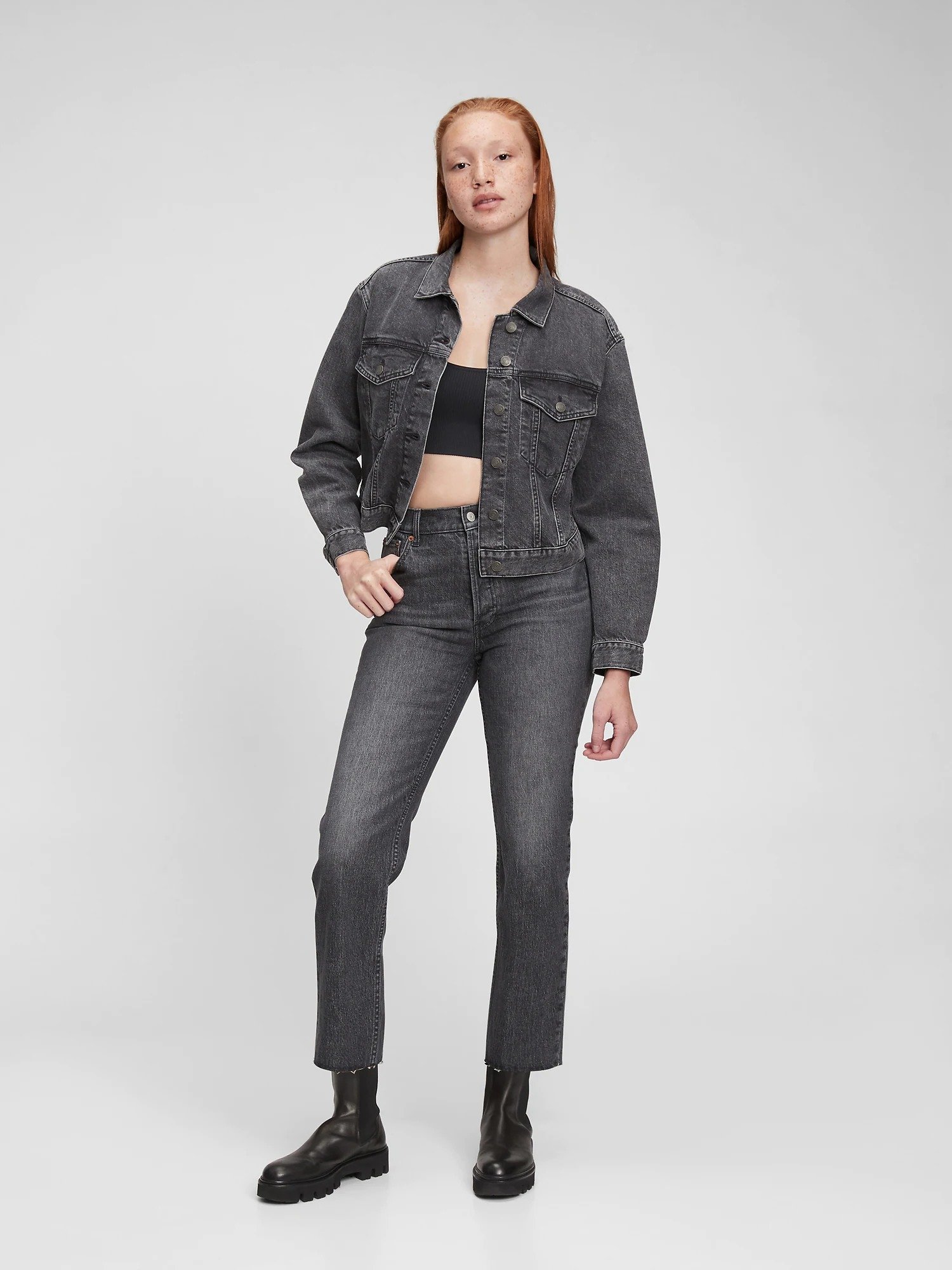 High Rise Cheeky Straight Washwell™ Jean Pantolon product image