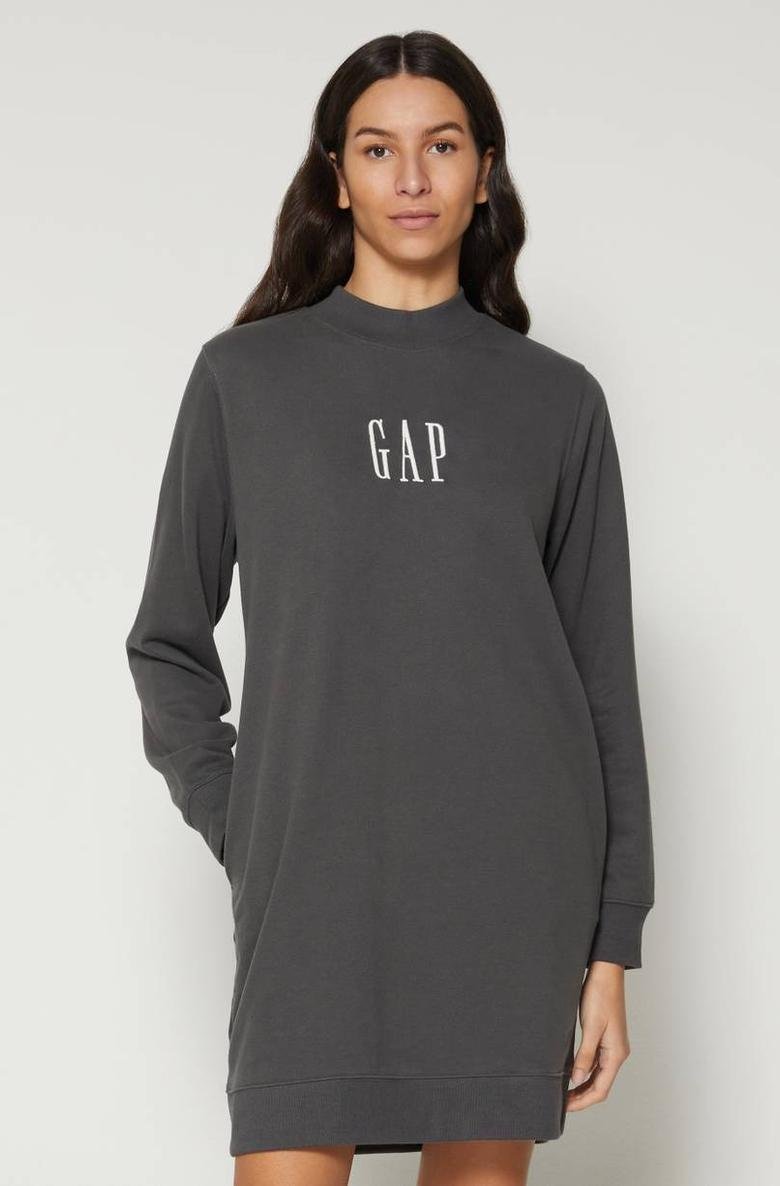 Gap Logo Yarım Balıkçı Yaka Elbise