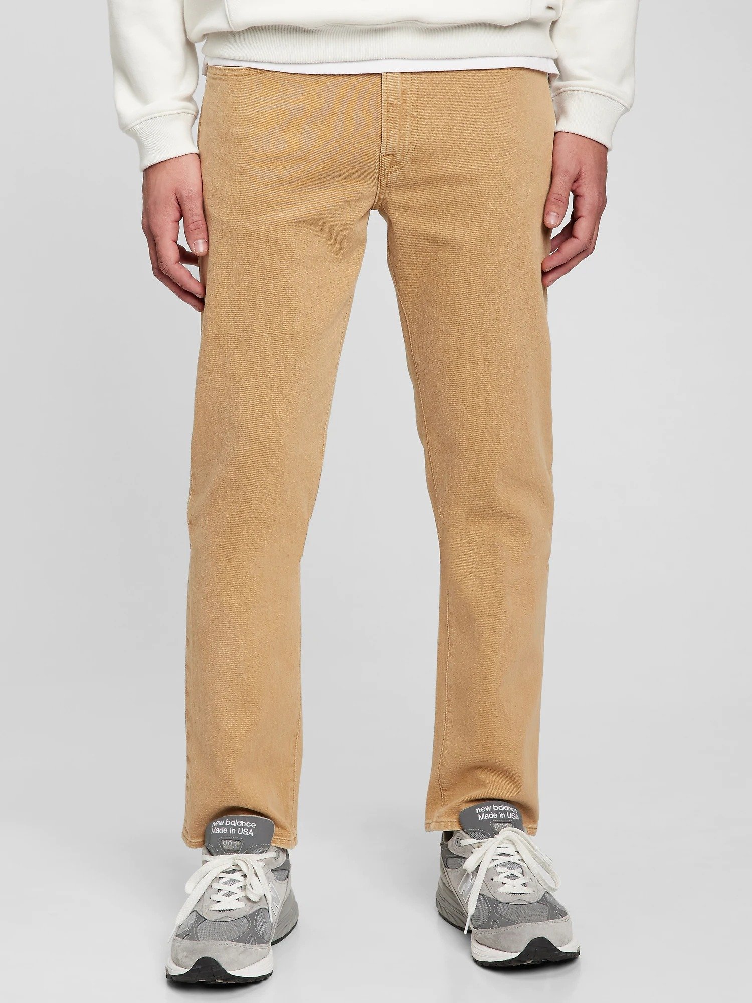 GapFlex Washwell™ Straight Khaki Jean Pantolon product image