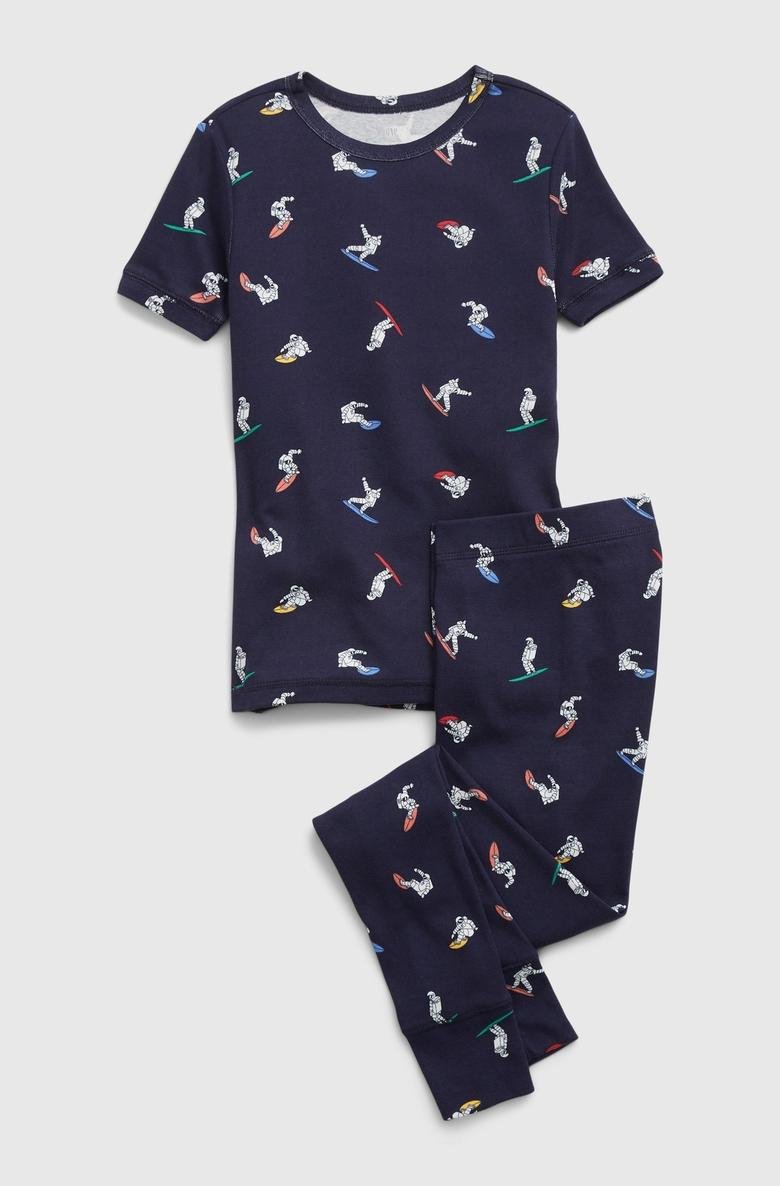  100% Organik Pamuk Grafik Baskılı Pijama Seti
