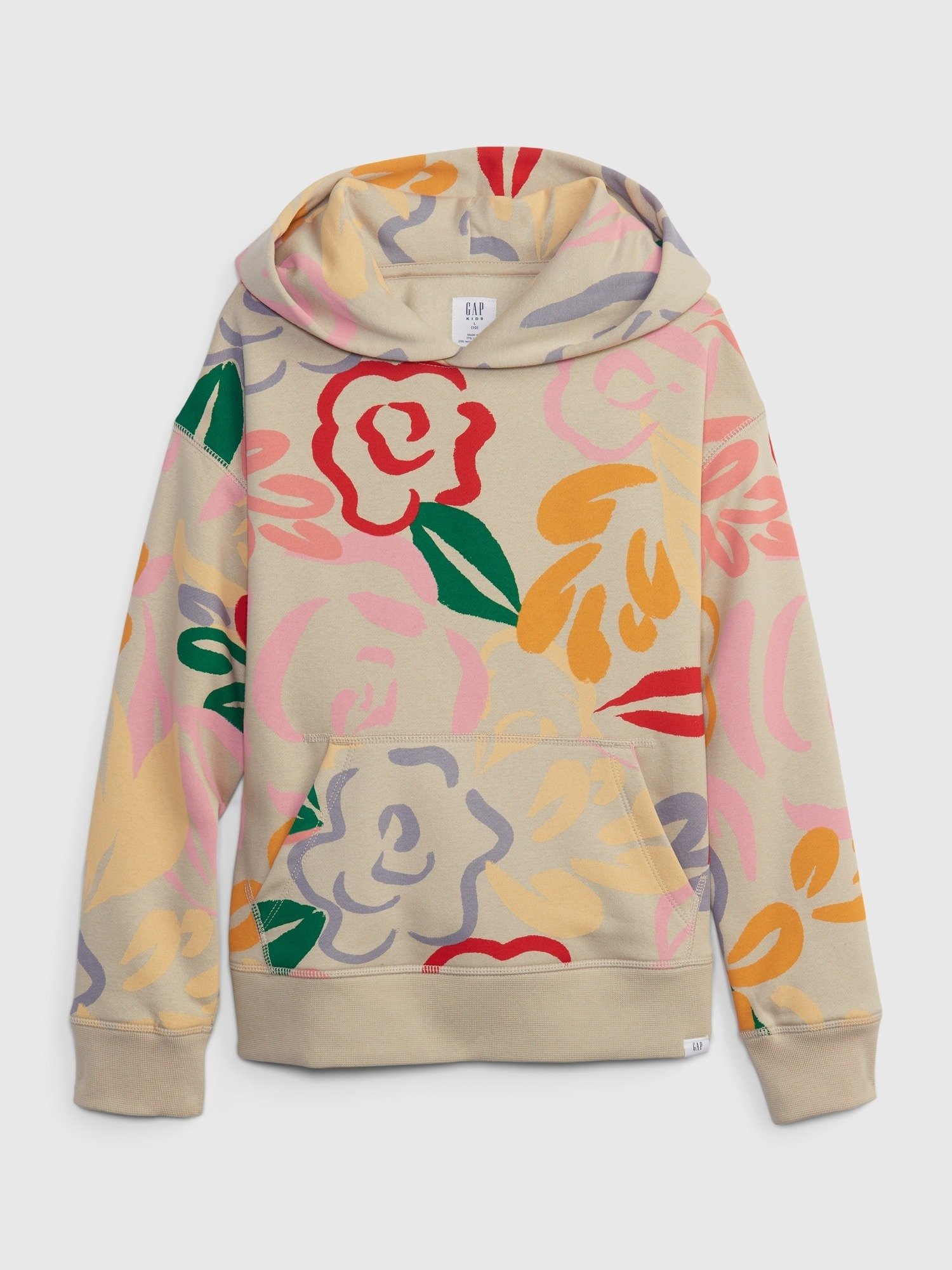 Çiçek Desenli Kapüşonlu Sweatshirt product image