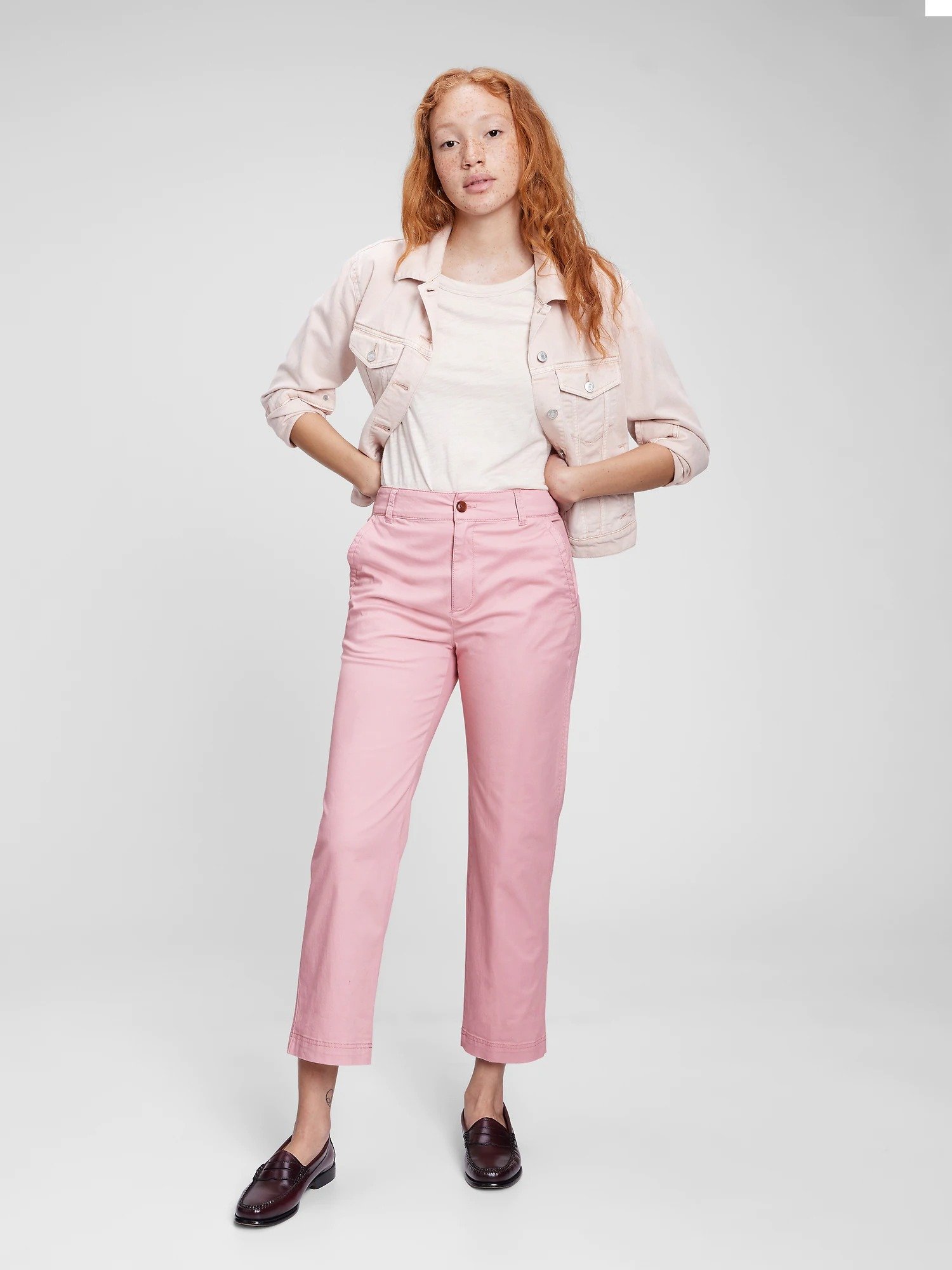 High Rise Girlfriend Washwell Khaki Pantolon product image