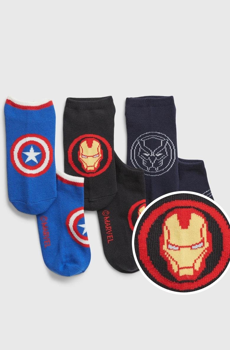  Marvel Grafik Baskılı Çorap (3'lü Paket)