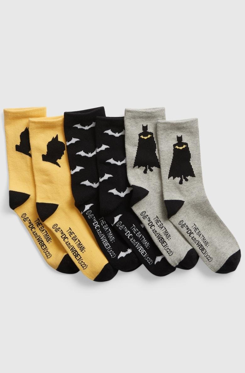  DC™ Batman Crew Grafik Desenli Çorap (3'lü Paket)