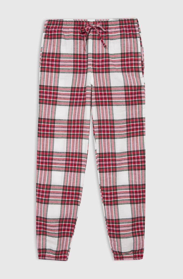  Ekoseli Flannel Jogger Pijama Altı