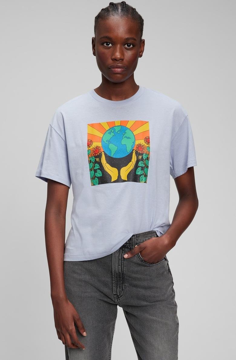  Gap x Yen Ospina 100% Organik Pamuk T-Shirt