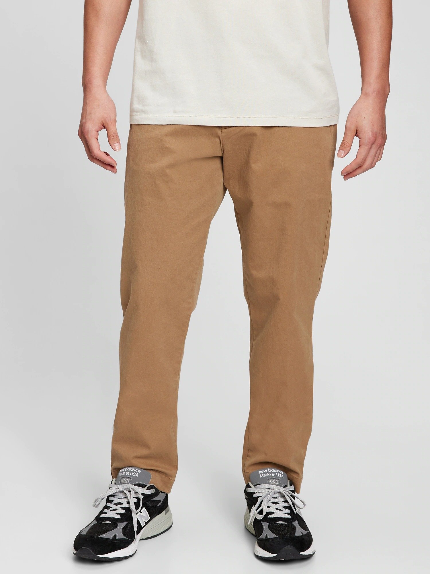 GapFlex Washwell™ Essential Straight Taper Khaki Pantolon product image