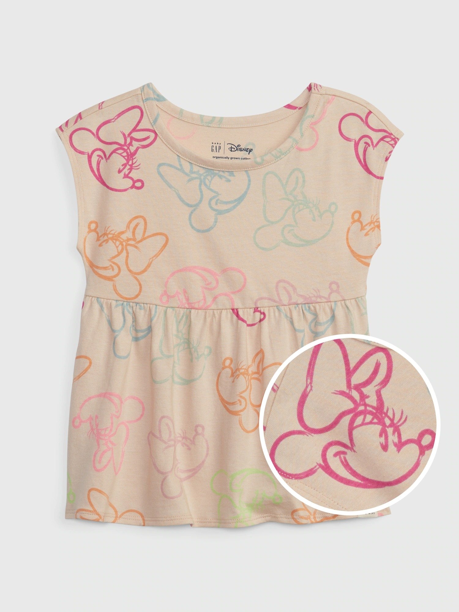 Disney Minnie Mouse Grafik Baskılı Peplum T-Shirt product image