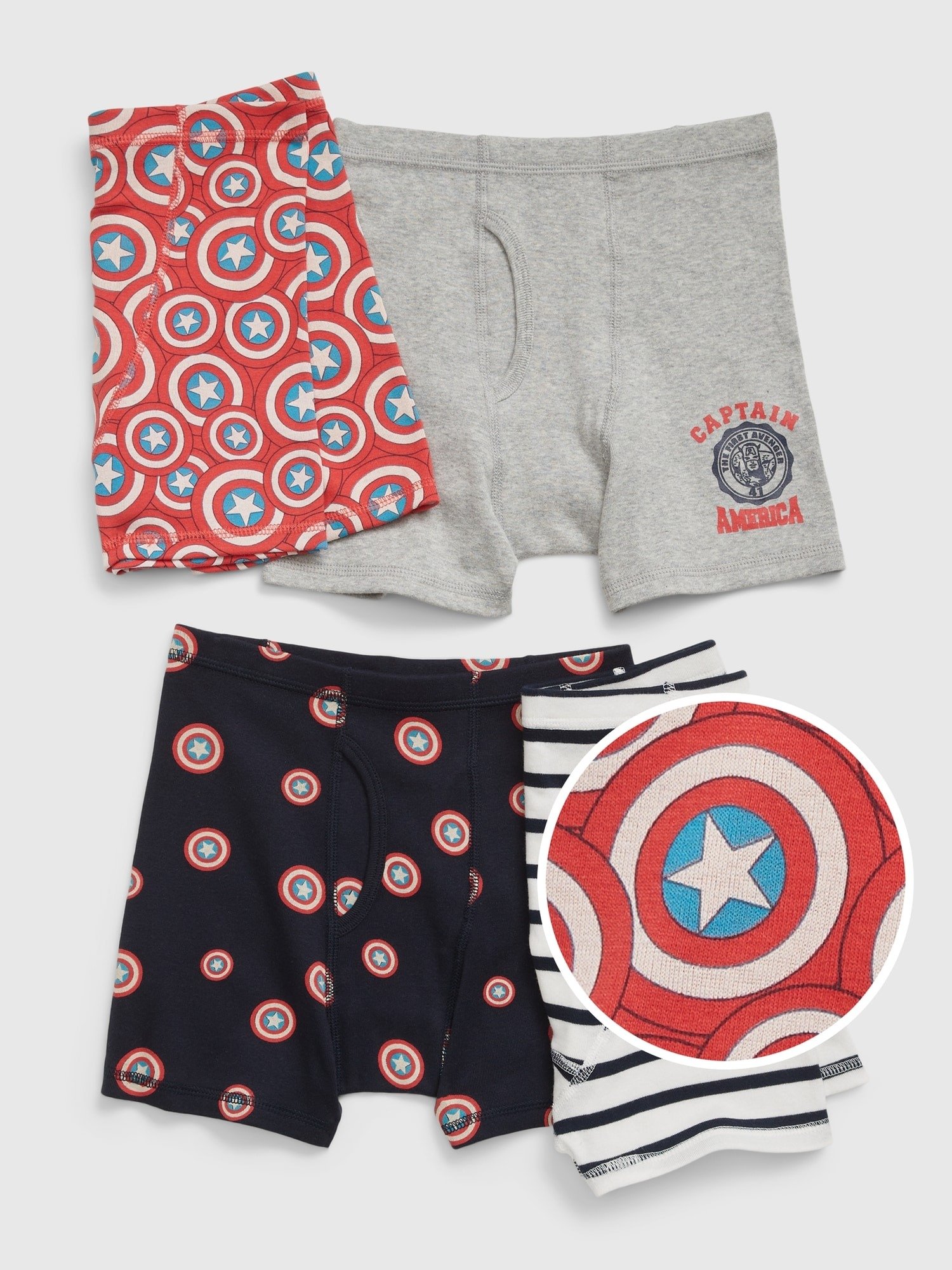 Marvel Captain America Grafik Baskılı Boxer (4'lü Paket) product image