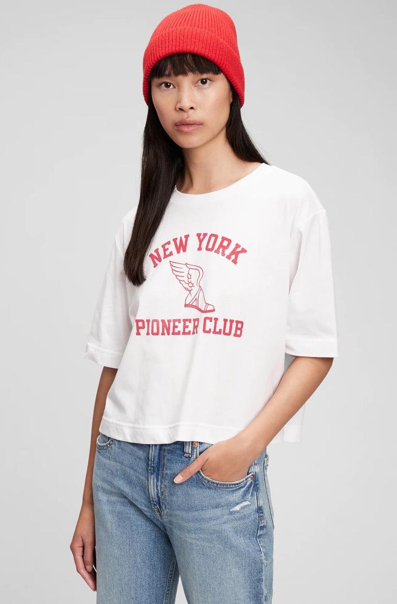  Gap x New York Pioneer Club Grafik Baskılı T-Shirt