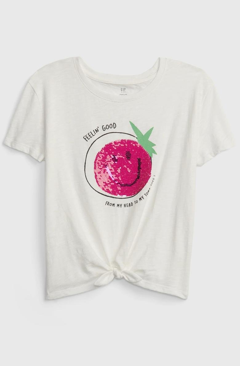  %100 Organik Pamuk İşleme Detaylı T-Shirt