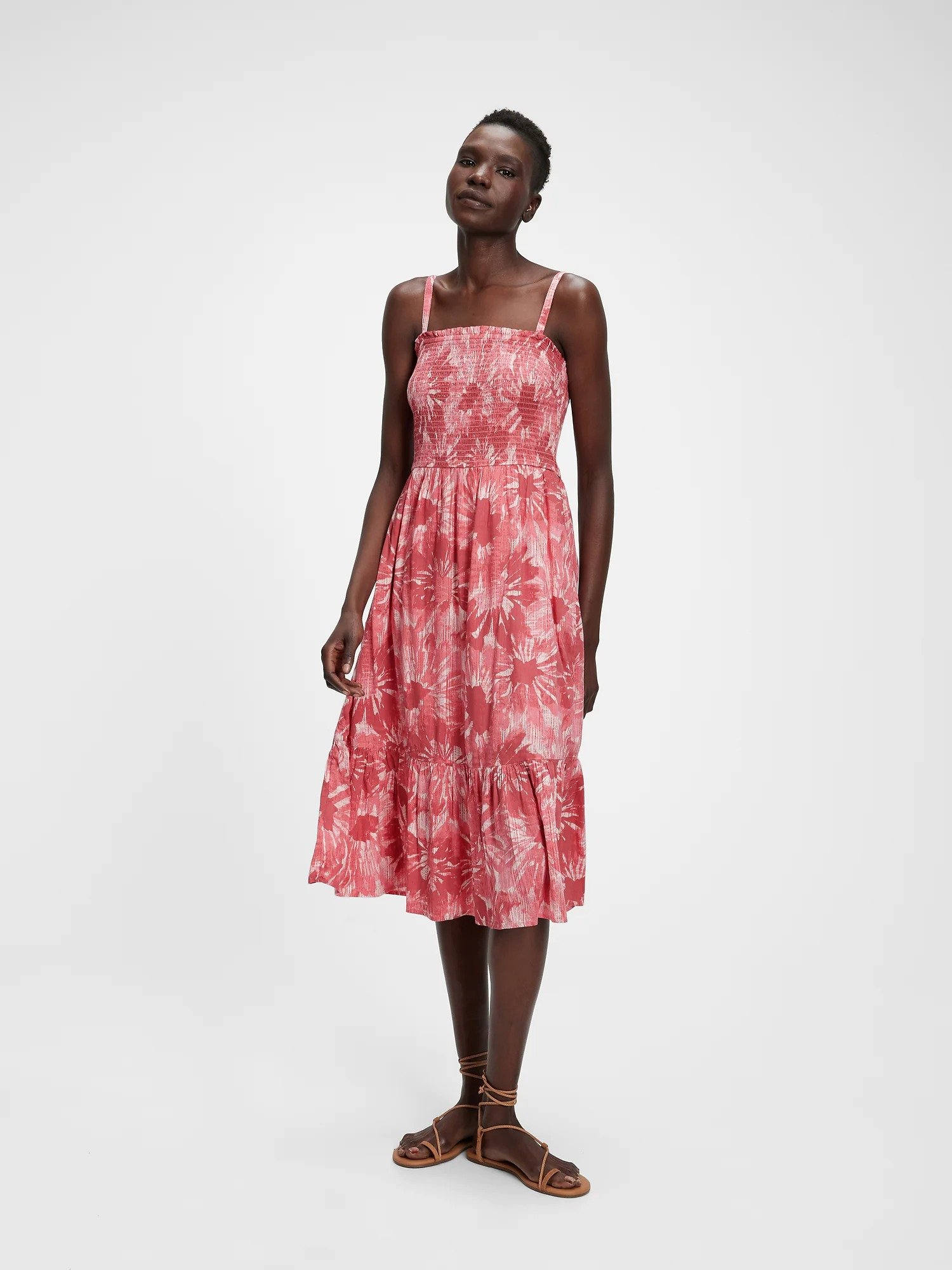 Çiçek Desenli Midi Elbise product image