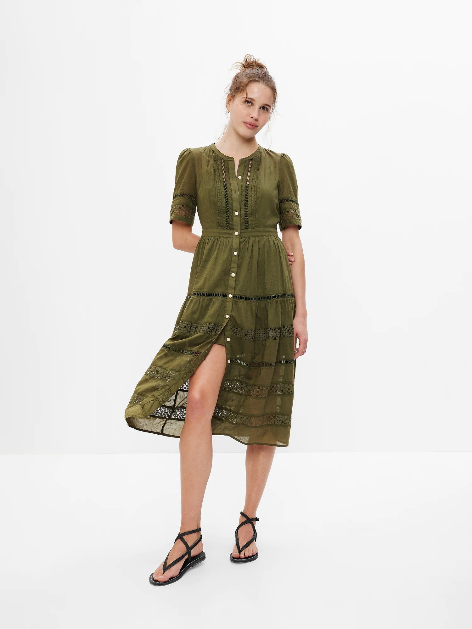 Dantel Detaylı Midi Elbise product image