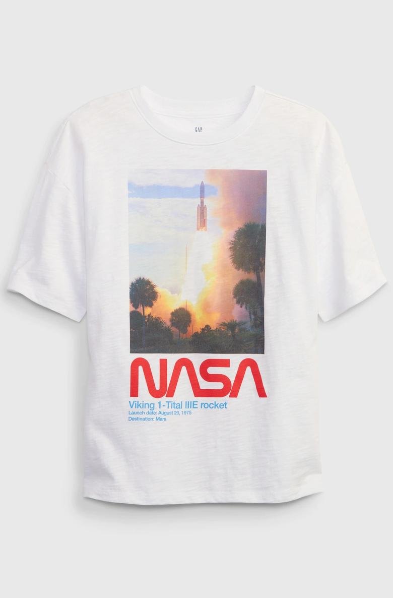  NASA Grafik Baskılı T-Shirt