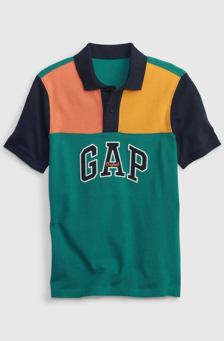  Gap Logo Renk Bloklu Polo T-Shirt
