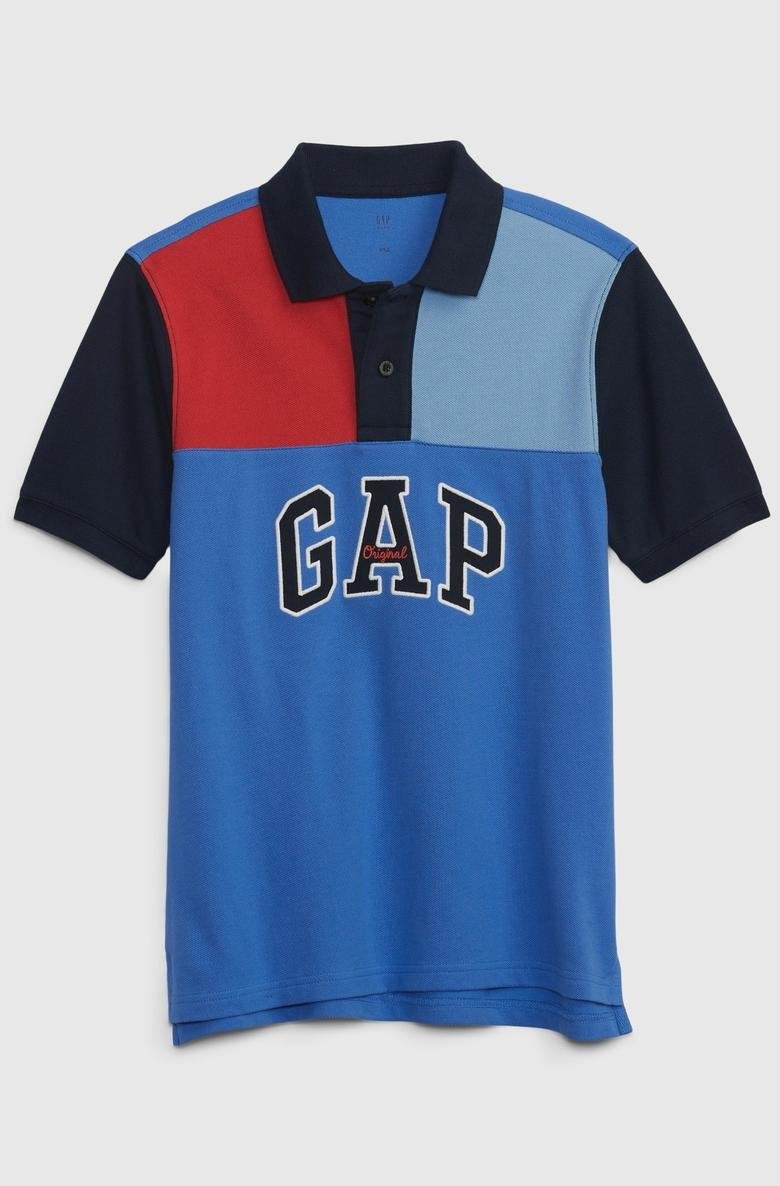  Gap Logo Renk Bloklu Polo T-Shirt