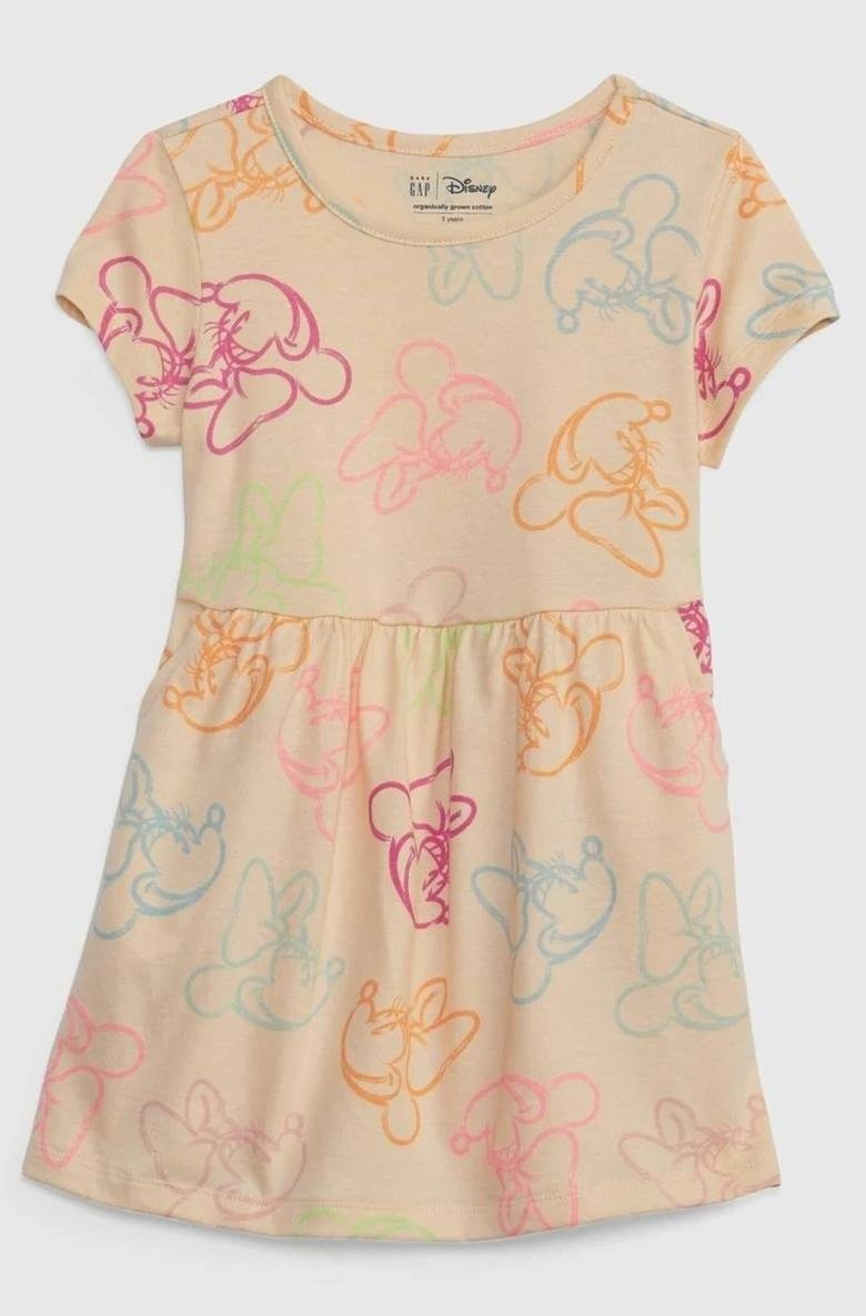  Disney Minnie Mouse Grafik Baskılı Elbise